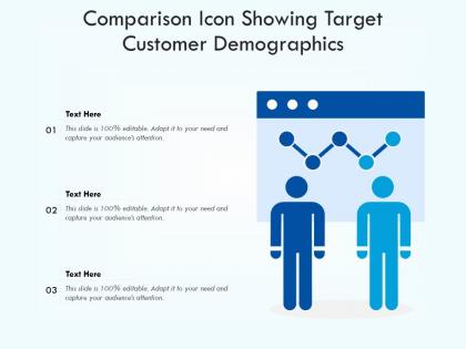 Comparison icon showing target customer demographics