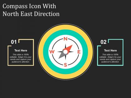 Compass icon with north east direction