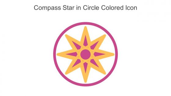 Compass Star In Circle Colored Icon In Powerpoint Pptx Png And Editable Eps Format
