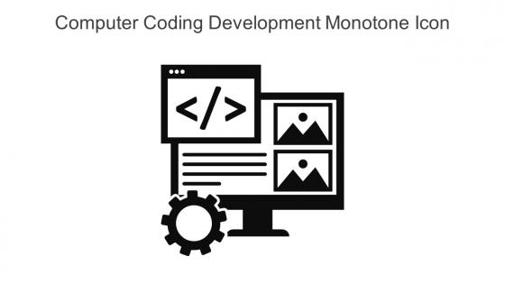 Computer Coding Development Monotone Icon In Powerpoint Pptx Png And Editable Eps Format