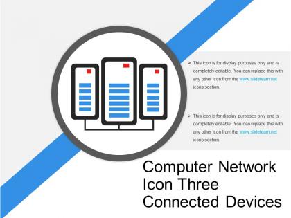 Computer network icon three connected devices