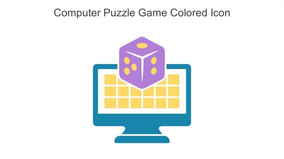 Computer Puzzle Game Colored Icon In Powerpoint Pptx Png And Editable Eps Format