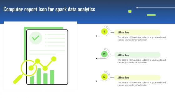 Computer Report Icon For Spark Data Analytics