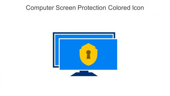 Computer Screen Protection Colored Icon In Powerpoint Pptx Png And Editable Eps Format