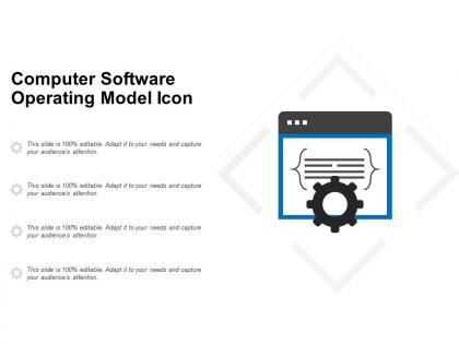 Computer software operating model icon