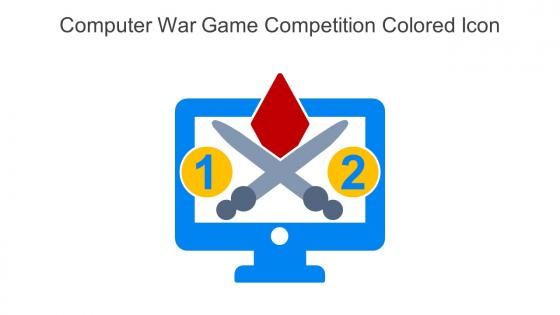 Computer War Game Competition Colored Icon In Powerpoint Pptx Png And Editable Eps Format