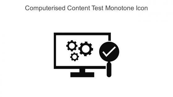 Computerised Content Test Monotone Icon In Powerpoint Pptx Png And Editable Eps Format