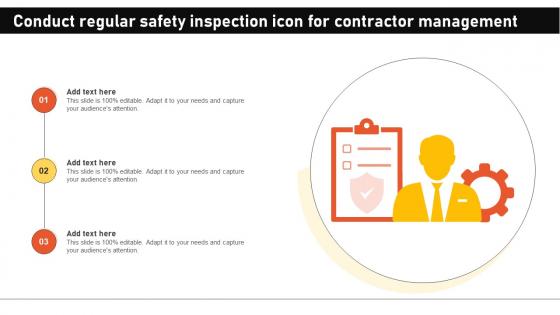 Conduct Regular Safety Inspection Icon For Contractor Management