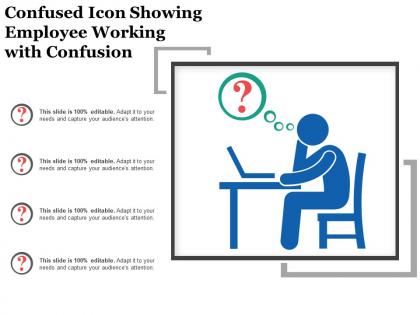Confused icon showing employee working with confusion