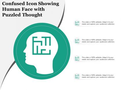 Confused icon showing human face with puzzled thought