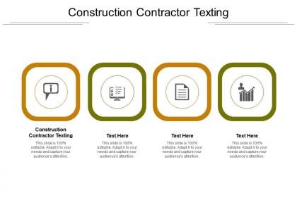 Construction contractor texting ppt powerpoint presentation icon pictures cpb