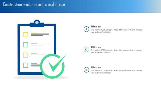 Construction Vendor Report Checklist Icon