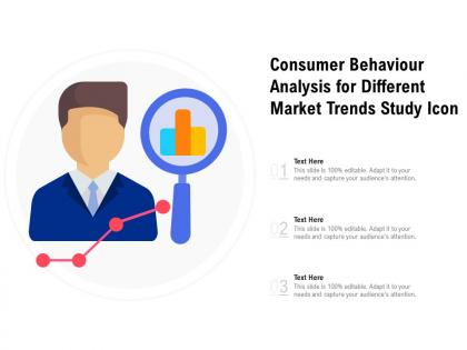 Consumer behaviour analysis for different market trends study icon