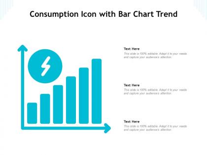 Consumption icon with bar chart trend