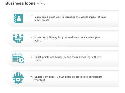 Contact book engineer conference schedule ppt icons graphics