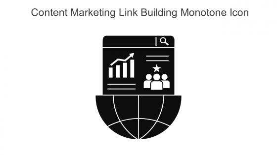 Content Marketing Link Building Monotone Icon In Powerpoint Pptx Png And Editable Eps Format