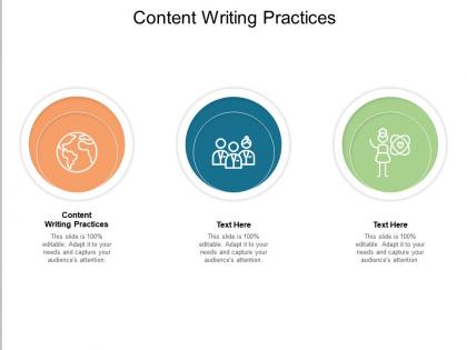 Content writing practices ppt powerpoint presentation icon design ideas cpb