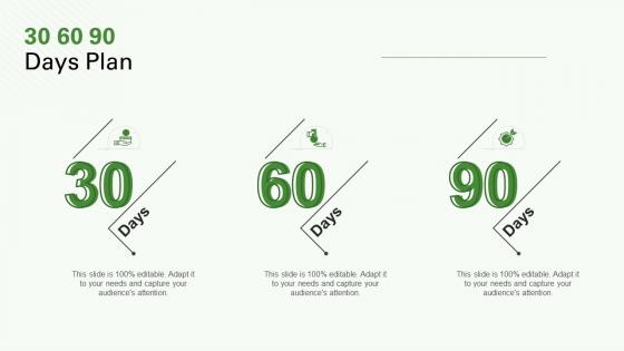 Content writing proposal 30 60 90 days plan ppt icons