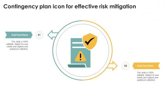 Contingency Plan Icon For Effective Risk Mitigation