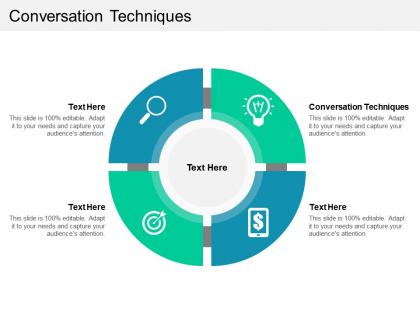 Conversation techniques ppt powerpoint presentation gallery icon cpb