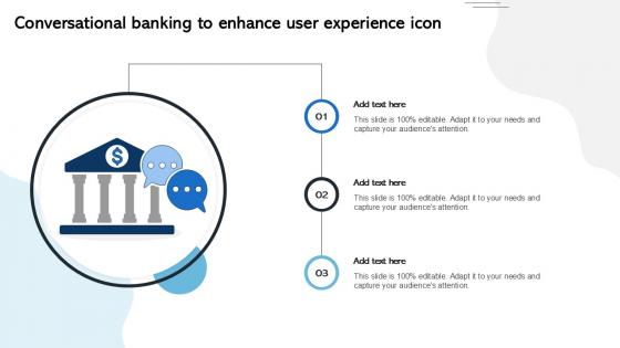 Conversational Banking To Enhance User Experience Icon PPT PowerPoint