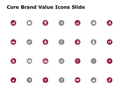 Core brand value icons slide growth management c854 ppt powerpoint presentation file outline