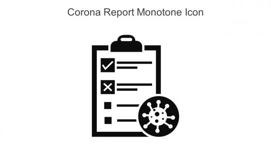 Corona Report Monotone Icon In Powerpoint Pptx Png And Editable Eps Format