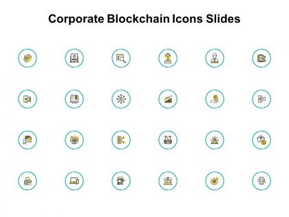 Corporate blockchain icons slides dollar ppt powerpoint presentation outline vector