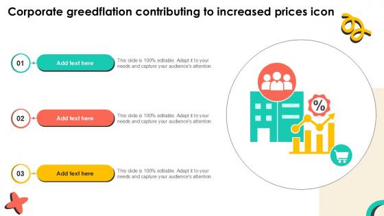 Corporate Greedflation Contributing To Increased Prices Icon Ppt Presentation