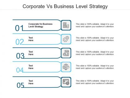 Corporate vs business level strategy ppt powerpoint presentation icon influencers cpb