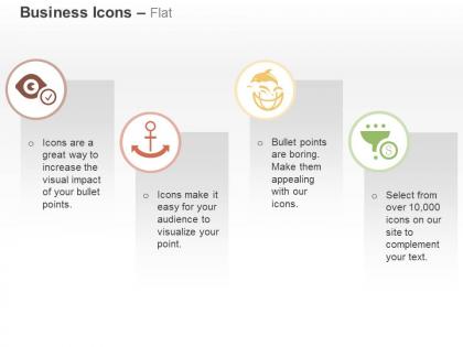Correct vision anchor business funnel fish bowl ppt icons graphics