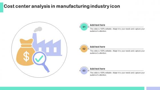 Cost Center Analysis In Manufacturing Industry Icon
