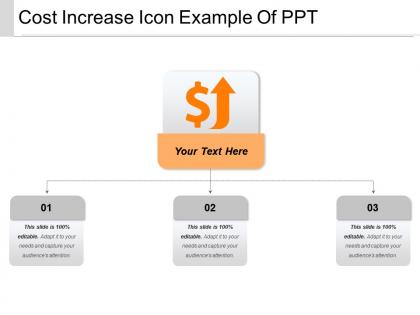 Cost increase icon example of ppt