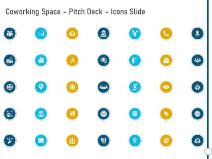 Coworking space pitch deck icons slide ppt rules