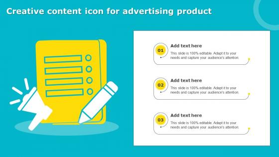 Creative Content Icon For Advertising Product