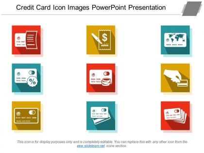 Credit card icon images powerpoint presentation