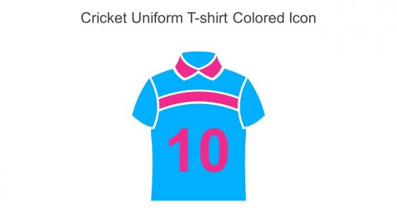 Cricket Uniform T Shirt Colored Icon In Powerpoint Pptx Png And Editable Eps Format