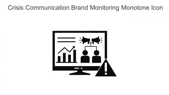 Crisis Communication Brand Monitoring Monotone Icon In Powerpoint Pptx Png And Editable Eps Format