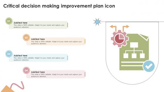 Critical Decision Making Improvement Plan Icon Improvement SS