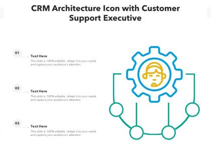 Crm architecture icon with customer support executive