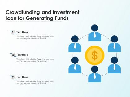 Crowdfunding and investment icon for generating funds