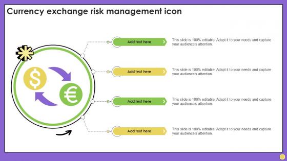 Currency Exchange Risk Management Icon Ppt Example