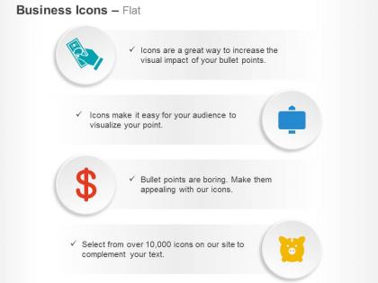 Currency transfer dollar financial investment ppt icons graphics
