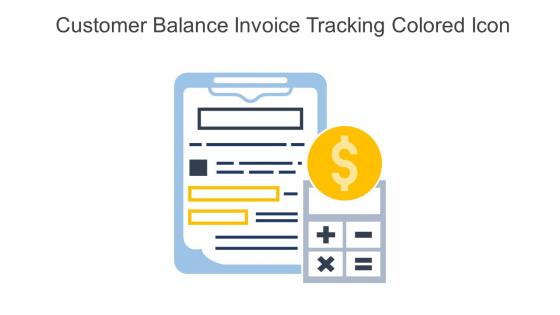 Customer Balance Invoice Tracking Colored Icon In Powerpoint Pptx Png And Editable Eps Format