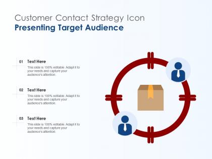 Customer contact strategy icon presenting target audience