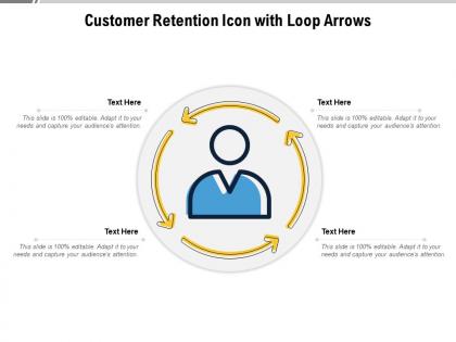 Customer retention icon with loop arrows