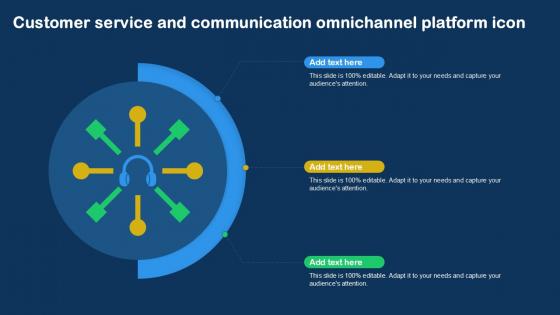 Customer Service And Communication Omnichannel Platform Icon Ppt Powerpoint