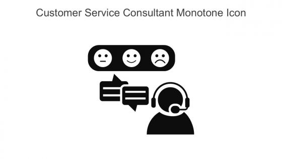 Customer Service Consultant Monotone Icon In Powerpoint Pptx Png And Editable Eps Format
