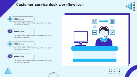 Customer Service Desk Workflow Icon