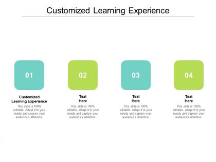 Customized learning experience ppt powerpoint presentation icon show cpb